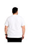 Men's Large Size White Crew Neck Short Sleeve Avator T-Shirt 3Xl-4Xl-5Xl-6Xl - 3