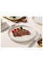 12 Piece Stoneware Dinner Set, Modern Design, Microwave & Dishwasher Safe - Cream White - 5