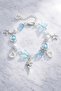 Blue Butterfly Figured Pearl Detailed Charm Bracelet - 2