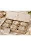 6-Piece Luxury Butterfly Cream Motif Stone Coffee Presentation Set – Handmade Elegant Design - 2