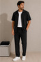 Premium Crepe Fabric Short Sleeve Shirt - Trouser Set Lycra Unisex Women's Men's Set - 4