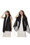 YOUR SMILE for Women Lightweight Breathable Solid Color Soft Chiffon Long Fashion Scarves Sun-proof Shawls Wrap - 4