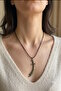 Unisex Black Korean Rope Zulfiqar Adjustable Necklace - 4