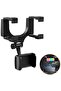 Car Rearview Mirror Phone Holder Car Phone Mount Phone Bracket Phone Stand with 27 Swivel and Adjustable Clips Universal Smartphone Cradle - 2
