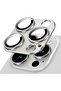 Camera Lens Protector for iPhone 15 Pro/Pro Max, Full Coverage 9H Tempered Glass, White
