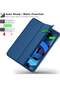Slim Stand Case for iPad Air 13-Inch M2 (2024) - Navy Blue, Smart Shell with Touch ID Support, Auto Wake/Sleep & Translucent Back - 3