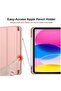 New iPad 10.9 Inch Case 2022 (10th Gen) with Pencil Holder, Trifold Stand Smart Case, Soft TPU Back, Auto Wake/Sleep (Rose Gold) - 4