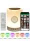 Portable Touch Lamp Quran Speaker White – Bluetooth Digital Quran Player with LED Touch Control
