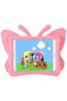 iPad case for Kids, 3D Cartoon Butterfly Non-Toxic EVA Light Weight Kid Proof Shockproof case with Kickstand for ipad 5/ ipad 6 /ipad pro 9.7/ New iPad 2017 case (Blue) (Pink) - 3