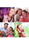 4 in 1 Karaoke Wireless Microphone with LED Lights, Portable Microphone for Kids, Great Gifts Toys for Kids, Girls, Boys and Adults (Purple) - 4