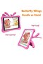 iPad 9th 8th 7th Gen Case Kids, Butterfly Shockproof EVA Foam Stand Cover for iPad 10.2/10.5" - Rose - 4