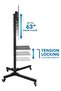 New TV Cart with AV Component Shelf | Height Adjustable Rolling TV Stand for 32-65 Inch TVs - 3