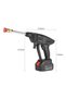 15A 30Bar Cordless Handheld Wireless Pressure Washer – Portable Black High-Pressure Cleaner for Outdoor Use - 3