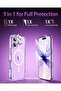 iPhone 17 Clear Case with Tempered Glass & Camera Lens Protector, Shockproof Anti-Yellowing - 4
