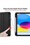 New iPad 10.9 Inch Case 2022 (10th Gen) with Pencil Holder – Trifold Stand Smart Case, Soft TPU Back, Auto Wake/Sleep (Black) - 2