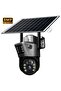 4G Dual Lens Dual Screen CCTV with Motion Detection & Automatic Tracking - Wireless Solar Surveillance Camera