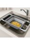 Ysf Shop Rectangular Strainer with Foldable and Adjustable Arms, 5.5 Liter Volume - Gray 188675