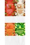 Quadruple Solid Shower Gel, Body Soap with Strawberry, Peach, Cucumber, Coconut Extracts