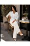 Women's Jacquard Patterned Shirt Collar Comfortable Fit Long Sleeve Shirt - 4