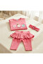 Baby Short Sleeve Tights Skirt Set - 2
