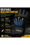 Weight Lifting Gloves with Wrist Support Strap | Half Finger Gym Workout Gloves for Men & Women | Anti-Slip Fitness Training Gloves | Black - 4