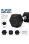 Hex Dumbbell 5kg Pair – Rubber Coated Hexagonal Dumbbells for Strength Training, Home Gym & Fitness Workouts (2 x 5kg) - 3