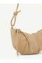 Women's Croissant Model Shoulder and Crossbody Bag with Rope Pendant Detail - 5