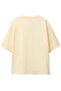 Girls' Oversize T-Shirt Cherry Kiss Printed Yellow – Crew Neck, Comfortable Fit, 100% Cotton - 4
