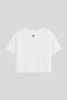 Women's White Oversize Semi Crop Printed T-Shirt - Sweet Dreams Strawberry Jam Patterned Cotton Unisex Plus Size Basic T-Shirt - 3
