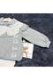 Girl's 2-Piece Knitted Set - 100% Natural Cotton - Gray - 3