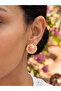 Pink Enamel Striped Vintage Earrings