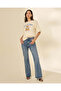 Women Cream Teddy Bear Embroidered T-Shirt - 5