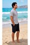 Printed Crew Neck Relaxed Fit Men's T-Shirt and Black Shorts Combination Set - 2