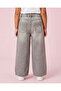Girls Grey Embellished Wide Leg Jeans - 4