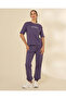 Women Purple Graphic T Shirt - 5