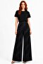 Women's Jacquard Trousers Black 31452