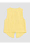 Özmarka New Season Yellow V-Neck Buttoned Textured Muslin Blouse - 6
