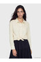Lcw Modest Ecru Polka Dot Voile Women's Shirt
