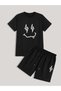 Unisex Oversize Shorts Set Short Sleeve T-Shirt Comfortable Fit Summer Casual Sports