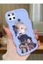 Realme C25Y Compatible Case Camera Protector Blue Silicone Couple Phone Case Girl Pattern