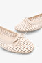 Noysa Women's Knitted Ballerinas - Beige - 4