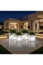 2 Medium Triangular Planters + 2 Medium Square Planters Set LED Lighting - 3
