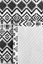 Black Geometric Bohemian Young Room Single Pique Set-White Ethnic 160X220Cm Quilted Bedspread - 7