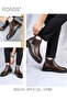 Genuine Leather Chelsea Boots for Men High-End Casual Comfy and Breathable Slip on Low Heel Formal C - 3