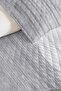 Gray Geometric Striped Young Room Single Pique Set-Modern Anthracite Gold 160X220Cm Bedspread - 3