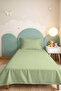 Mint Minimal Young Room Single Pique Set - Quilted Pastel Green 160X220 cm Bedspread - 2