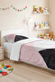 Geometric Black Young Room Single Pique Set - Pink Marble 160X220 cm Quilted Bedspread - 6