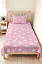 Cloud Moon Star Pink Girls' Pique Set-Pastel Mint Rabbit Baby Room Bedspread 160X220 cm - 4