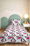 Penguin Pink Children's Room Single Pique Set-Modern Black and White 160X220Cm Quilted Bedspread - 4