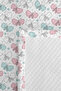 Pastel Butterfly Patterned Girl's Decorative Pique Set-Minimal Mint Baby Bedspread-160X220 cm - 7